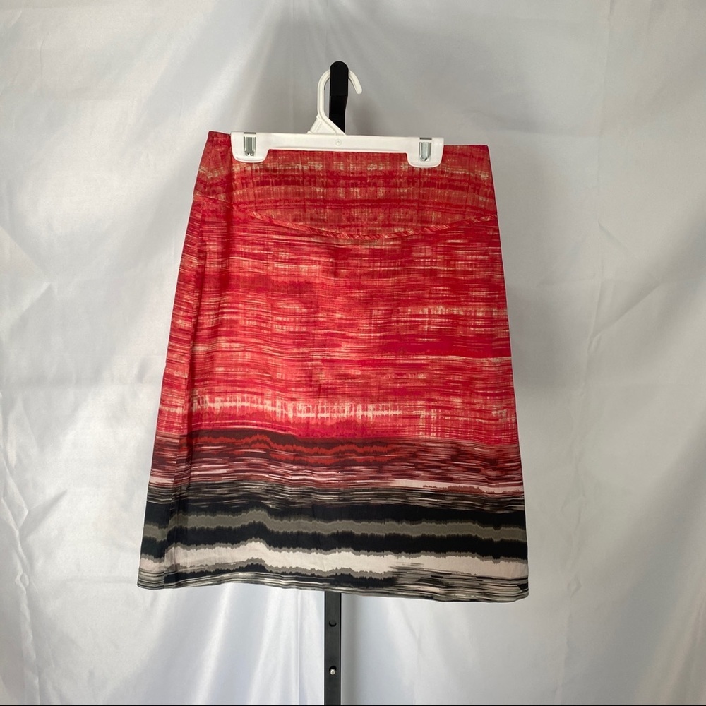 Elie Tahari for Nordstrom Red & Black Skirt, sz 6